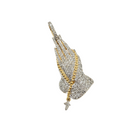 10k Prayer Hands with chapelet 1.80ct diamonds