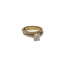 Duo éternel : Bague de fiançailles en or jaune 14K avec diamant de laboratoire de 2.02CT SR-43008