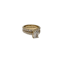 Elegant Duo 3.14Ct Lab Diamond Engagement Rings in 14K yellow Gold