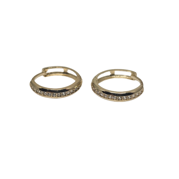 14k Yellow Gold Huggies