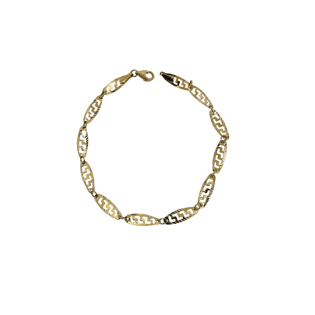 10K 4mm Luna Bracelet  Yellow Gold