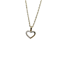 10K Gold Singapore Chain+ 10K Gold Micro  Heart Pendant