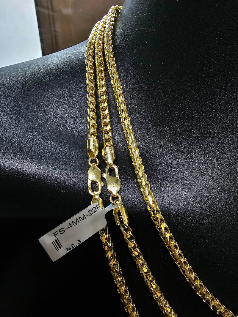 10k 4mm Franco chain Yellow Gold Full Solid