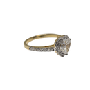 Beautiful Heart  shape 1.30CT Lab Diamond  Rings in 10K Yellow Gold