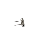 Boucles d'oreilles diamant ovale 2.03 CT Diamond VS1 Lab 14K or blanc
