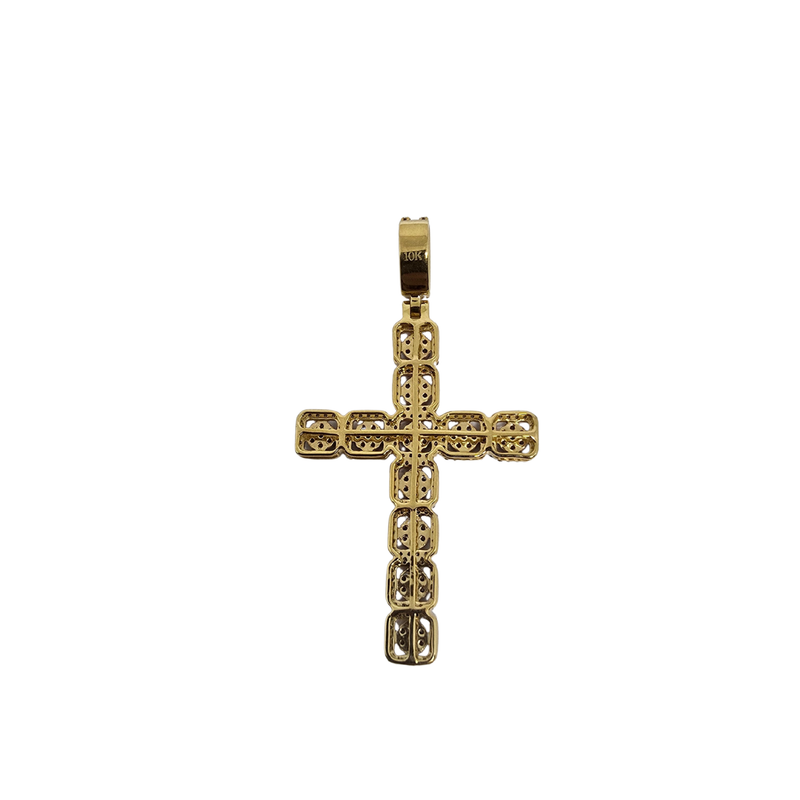 10k Gold 1.00ct  Diamond Cross