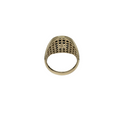 Gorgon Glory: 10K Yellow Gold Men’s Ring with Medusa and Greek Key Design