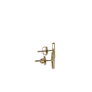 Unisex 10K Yellow Gold Diamond Stud Earrings with 0.25 ct Natural SI Diamonds