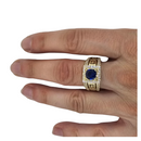 10K Gold blue Stone   Ring New CAL-019