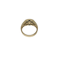 Puissance mythique : bague pour homme en or jaune 10K avec motif de méduse grecque