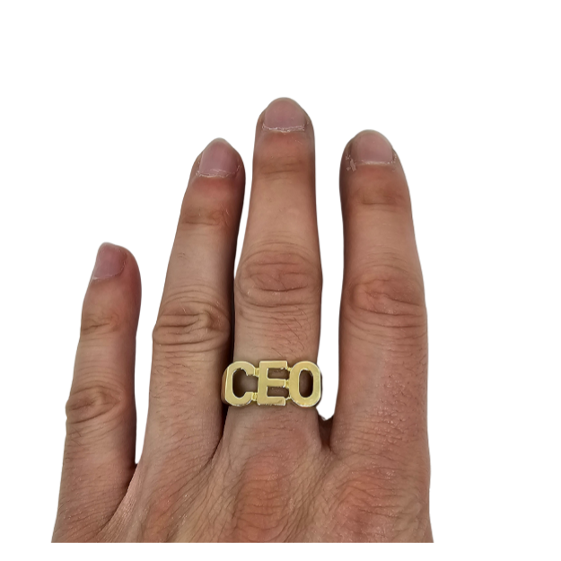 Ceo 7 Rings 10K Gold CEO Ring