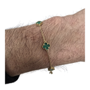 Bracelet en or 10K avec petit trèfle en nacre verte