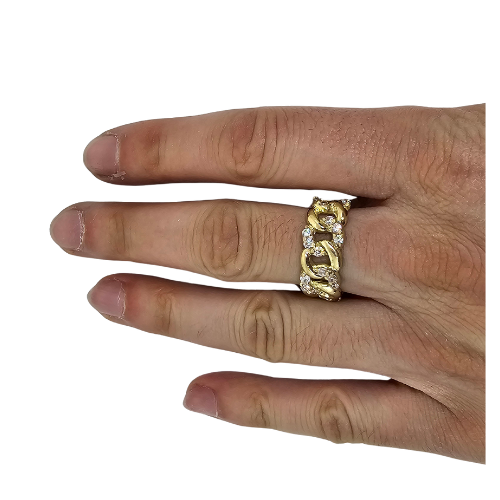 10k Gold Miami cuban link Ring
