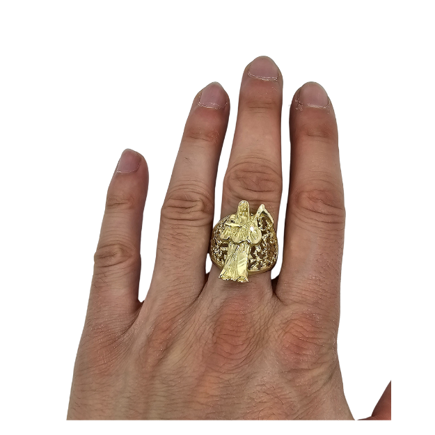 10k Yellow Gold Reaper Ring New