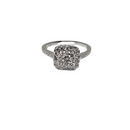 Edge of Elegance: 14K Gold Square Diamond Ring with 0.85ct Natural Diamonds