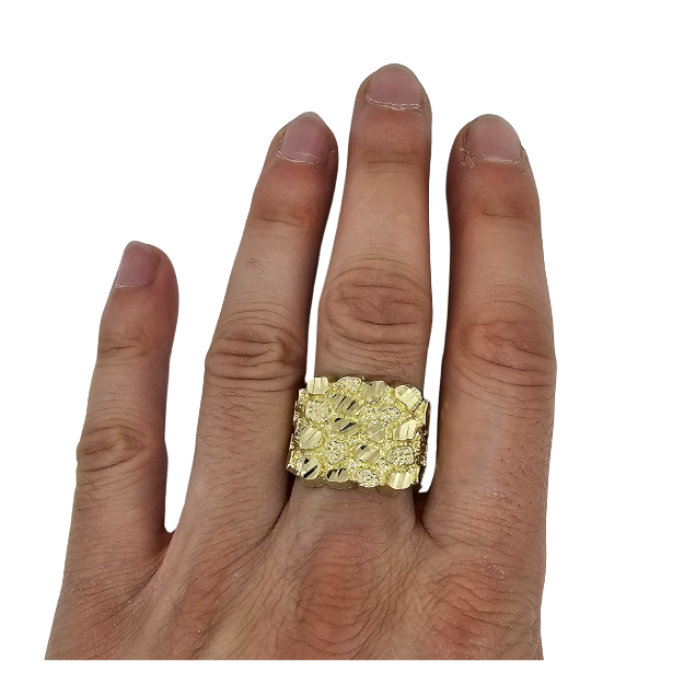 10k Gold Nugget Ring New