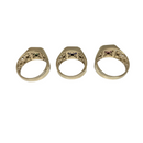 Regal Choice: 10K Yellow Gold Men’s Ring with Synthetic Sapphire in Green, Blue, or Red