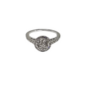 Éclat pur : Bague en or 14K avec diamant rond et 0,51ct de diamant naturel