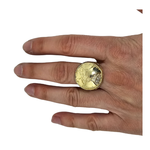 10K Gold Globe Ring