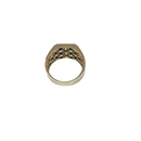 Athenian Bold: 10K Gold Men’s Greek Design Ring in Black & Gold