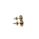 Stunning 10K Yellow Gold Stud Earrings with 0.45ct Natural Diamonds