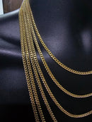 Maillon cubain Miami en or jaune 10k de 4 mm