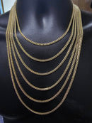 Maillon cubain Miami en or jaune 10k de 4 mm