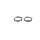 10k or blanc Boucles d'oreilles