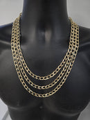 7.50mm 10k Yellow Handmade gourmette gold chain