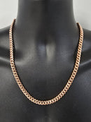 10k 8mm miami cuban link rose gold D cut