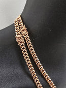 10k 6mm Miami Cuban Link rose Gold box lock