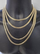 6mm 10k Monaco chain Yellow Gold