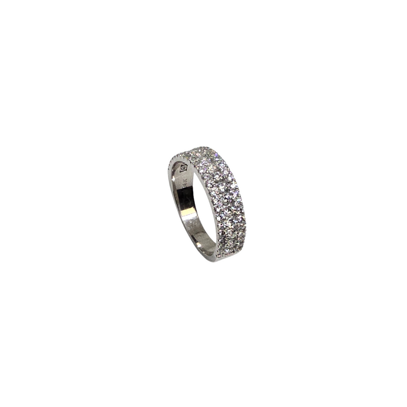 Elegant 14kt White Gold Ring with 1.00 Carat Lab-Grown VS Diamonds LR0780-LAB