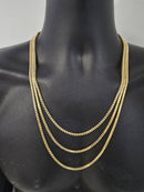 3mm 10k Franco Yellow Gold Solid/Full