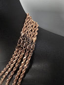 5MM 10K chaine torsade diamond cut en or rose