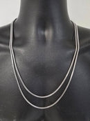 10k 3mm White Gold Franco Chain solid/full NEW