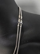 10k 3mm White Gold Franco Chain solid/full NEW