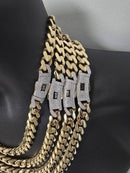 13MM 10k Yellow Gold Monaco Chain MCO13 crystal lock