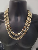 15mm 10k Yellow Gold Monaco Chain lock crystals