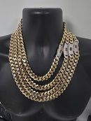 13MM 10k Yellow Gold Monaco Chain MCO13 crystal lock