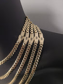 6mm 10k Monaco chain Yellow Gold