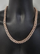 12mm 14k Rose Gold Monaco 21.40ct Diamonds