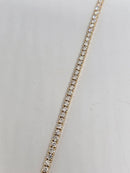 14k yellow 3mm 3.35ct vs diamonds tennis bracelet