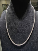 14k white gold  tennis chain 7.85ct diamonds vs