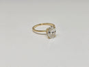 Beautiful Oval shape Solitaire 2.13 CT Lab Diamond Engagement Rings in 14K Yellow gold