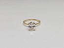 Beautiful Oval shape Solitaire 2.13 CT Lab Diamond Engagement Rings in 14K Yellow gold