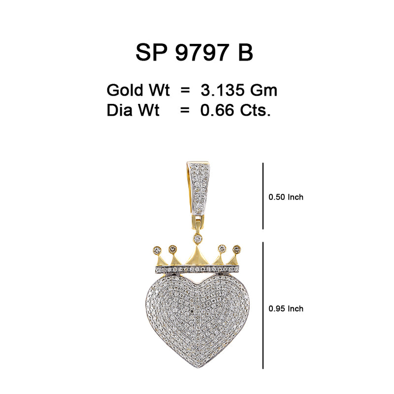 10k  0.66ct of Diamonds Heart