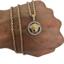 Rope Chain  10kt + Medusa Pendant 10 Karat