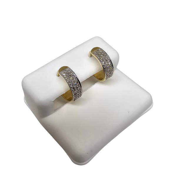 Boucles d'oreilles 10k Square Classic 0.35ct Diamonds