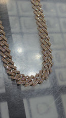 12mm 14k Rose Gold Monaco 21.40ct Diamonds